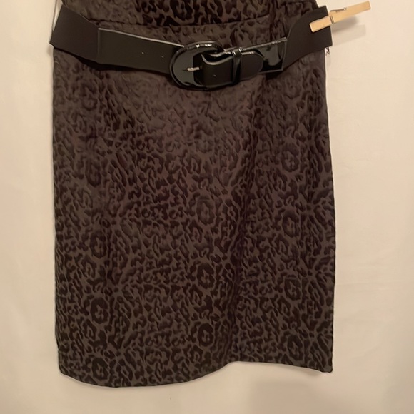 Worthington Little Black Animal Print Dress Size 6 - Picture 9 of 9